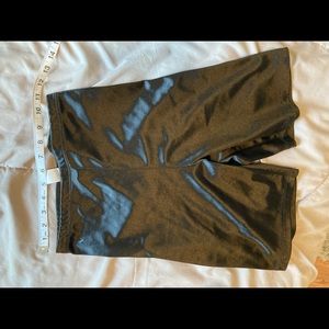 Shiny Black biker shorts